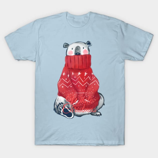 Polar Bear Christmas T-Shirt by GrafDot